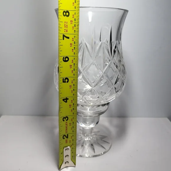Illusions By Samobor Vintage, 2-piece Hand-Blown Crystal Hurricane Candle Holder - Picture 7 of 10
